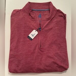 Johnnie-O Vaunghn Performance  1/4 Maroon Large NWT